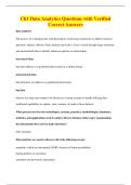 Ch1 Data Analytics Questions with Verified&NewLine;Correct Answers