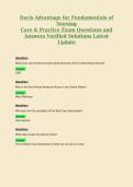 Davis Advantage for Fundamentals of Nursing Care Exam Questions and Answers Verified Solutions Latest Update