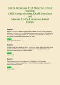 DAVIS Advantage FOR Maternal CHILD Nursing CARE Comprehensive EXAM Questions and Answers Verified Solutions Latest Update