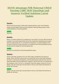 DAVIS Advantage FOR Maternal CHILD Nursing CARE TEST Questions and Answers Verified Solutions Latest Update