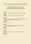 DAVIS Advantage FOR Pathophysiology 2 TEST Questions and Answers Verified Solutions Latest Update 2