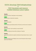 DAVIS Advantage FOR Pathophysiology 2 TEST Questions and Answers Verified Solutions Latest Update 3
