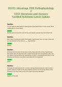 DAVIS Advantage FOR Pathophysiology 2 TEST Questions and Answers Verified Solutions Latest Update 4