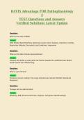 DAVIS Advantage FOR Pathophysiology 2 TEST Questions and Answers Verified Solutions Latest Update 5