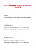 C723 Quantitative Analysis for Business Final WGU Exam Questions & Answers &vert; 2026&sol;2027
