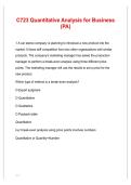C723 Quantitative Analysis for Business PA WGU Practice Assessment &vert; 2026&sol;2027