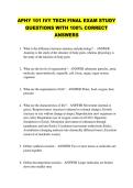 APHY 101 IVY TECH FINAL EXAM STUDY &NewLine;QUESTIONS WITH 100&percnt; CORRECT &NewLine;ANSWERS 