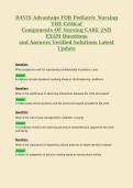 DAVIS Advantage FOR Pediatric Nursing THE Critical Components OF Exam Questions and Answers Verified Solutions Latest Update 4