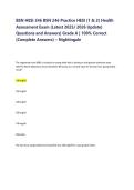 BSN 246 Practice HESI 1 & 2 Health Assessment Exam &vert; Questions & Answers