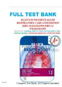 Test Bank for Egan's Fundamentals of Respiratory Care 13th Edition by James K&period; Stoller&comma; Albert J&period; Heuer&vert; 9780323931991&vert; All Chapters included&vert; LATEST 2026