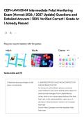 CEFM AWHONN Intermediate Fetal Monitoring Exam &lpar;Newest 2026 &sol; 2027 Update&rpar; Questions and Detailed Answers &vert; 100&percnt; Verified Correct &vert; Grade A&plus; &vert; Already Passed