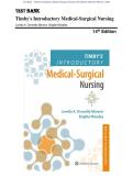 Test Bank - Timby's Introductory Medical-Surgical Nursing 14th Edition &lpar;Donnelly-Moreno&comma; 2026&rpar; All Chapters 1-72&vert; Latest Edition 2026