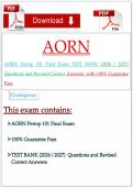 AORN Periop 101 Final Exam TEST BANK &lpar;2026 &sol; 2027&rpar; Questions and Revised Correct Answers&period; with 100&percnt; Guarantee Pass