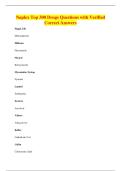 Naplex Top 300 Drugs Questions with Verified&NewLine;Correct Answers