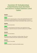Essentials OF Pathophysiology Certification Evaluation  Bundle Questions and Answers Verified Solutions Latest Update 2