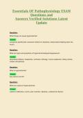 Essentials OF Pathophysiology EXAM Questions and Answers Verified Solutions Latest Update 3