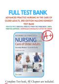 Test Bank Advanced Practice Nursing in the Care of Older Adults 3rd Edition &lpar;Kennedy-Malone&comma; 2023&rpar; Chapter 1-23 &vert; All Chapters