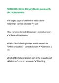 NSG 6020- Week 9 Study Guide exam with correct answers