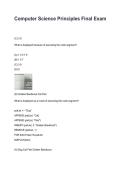 Computer Science Principles Final Exam Questions & Answers &vert; Study Guide 2026&sol;2027