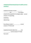 Analytical Chemistry Exam -1 with correct answers
