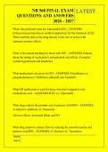 NR 568 FINAL EXAM  &NewLine;QUESTIONS AND ANSWERS &NewLine;2026 - 2027