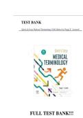 Test Bank - for Quick & Easy Medical Terminology 10th Edition by Peggy C&period; Leonard&comma; All Chapters 1-15 C0vered &vert; Complete Solution &vert; Guide A&plus;&period;