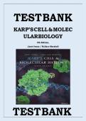TEST BANK FOR Karp's Cell and Molecular Biology 9th Edition by Gerald Karp&comma; Janet Iwasa&comma; Wallace Marshall ISBN&colon; 978-1119598244 COMPLETE GUIDE ALL CHAPTERS COVERED 100&percnt; VERIFIED A&plus; GRADE ASSURED &excl;&excl;&excl;&excl;NEW LATEST UPDATE&excl;&excl;&excl;&excl;GUARANTEED PASS&excl;&excl;&excl;&excl;&excl;