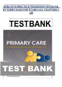 Test Bank Primary Care&colon; Interprofessional Collaborative Practice 7th Edition by Terry Mahan Buttaro &vert; Questions & Answers 2026&sol;2027