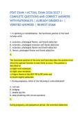 PEAT EXAM 1 ACTUAL EXAM 2026&sol;2027 &vert; COMPLETE QUESTIONS AND CORRECT ANSWERS WITH RATIONALES &vert; ALREADY GRADED A&plus; &vert; VERIFIED ANSWERS &vert; NEWEST EXAM
