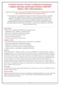 CompTIA Security&plus; Practice Certification Examination Complete Questions and Detailed Solu