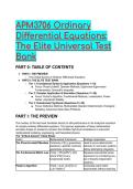 2026&sol;2027 S-Tier APM3706 Ordinary Differential Equations&colon; The Elite Question Test Bank & Rationale Guide