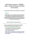 NUR 170 Exam 2 a Version a &ndash; 2026&sol;2027 Edition &ndash; Complete 50 Questions and Verified Correct Answers 