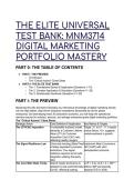 2026&sol;2027 MNM3714 Digital Marketing Portfolio Mastery &vert; S-Tier Elite Test Bank &lpar;Scenarios &plus; Detailed Analytics&rpar;
