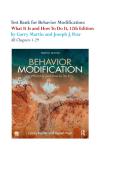 Test Bank for Behavior Modification&colon; What It Is and How To Do It&comma; 12th Edition by Garry Martin and Joseph J&period; Pear&vert; All Chapters Updated A&plus; Guaranteed
