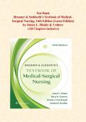 Test Bank for Brunner & Suddarth's Medical-Surgical Nursing 16th Edition &vert; All 69 Chapters &vert; Actual Exam Questions & Answers