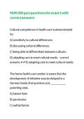 NUR 208 quiz questions for exam 1 with correct answers
