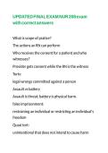 UPDATED FINAL EXAM NUR 208 exam with correct answers
