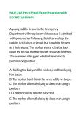 NUR 208 Peds Final Exam Practice with correct answers