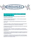 PHR CERTIFICATION PAPER ACTUAL QUESTIONS AND ANSWERS SET A&period;pdf