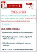 WGU D115 OA Advanced Pathophysiology Exam &lpar;Latest 2026 &sol; 2027&rpar; Actual Questions with Detailed Answers and OA Readiness Practice Exam Test Bank with Study Guide&NewLine;