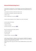 Advanced Pathophysiology Exam 1 2026 &ndash; Questions & Answers&comma; Study Guide&comma; Practice Questions & Exam Review