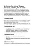 Animal Tissues
