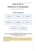 WGU D522 V2 Python for IT Automation Master Study Guide &vert; Complete Course Notes&comma; Network Automation&comma; DNS&comma; APIs&comma; Troubleshooting & PA Prep &vert; 2026 Updated