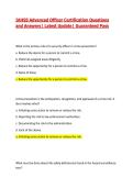 IAHSS Advanced Officer Certification Questions and Answers&vert; Latest Update&vert; Guaranteed Pass