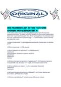 HESI PHARMACOLOGY ACTUAL TEST PAPER ANSWERS AND QUESTIONS SET A&period;pdf