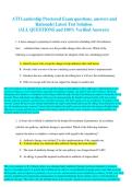 ATI Leadership Proctored Exam questions&comma; answers&comma; and Rationale&vert; Latest Test Solution 