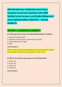 ARF Administrator Certification Exam Prep &vert; &NewLine;Complete Actual Exam Questions with 100&percnt; &NewLine;Verified Correct Answers and Detailed Rationales &vert; &NewLine;Latest Updated Edition 2026&sol;2027 &ndash; Already &NewLine;Graded A&plus;