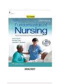 Test Bank for Fundamentals of Nursing&colon; The Art and Science of Person&NewLine;Centered Care&comma; 10th Edition &vert; Complete Chapters 1&ndash;47