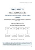 WGU D522 V2 Task 1 and 2 Performance Assessments Bundle &vert; 2026 Updated with complete solutions&period;