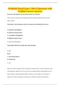 NGR6202 Final Exam 1 M9-13 Questions with&NewLine;Verified Correct Answers